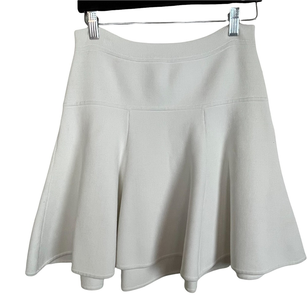 A.L.C. Knit Skirt S Ivory‎ High Waist Minimalist Old Money Closet Staple